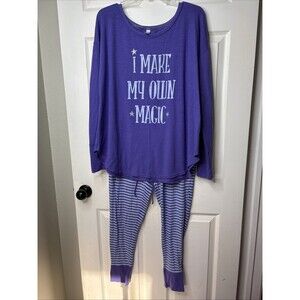 Xhilaration Women’s Large Purple “I Make My Own Magic” Pajama Set